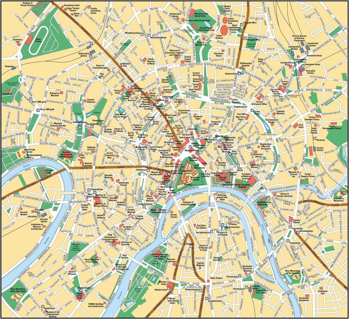 Moskva mapa města