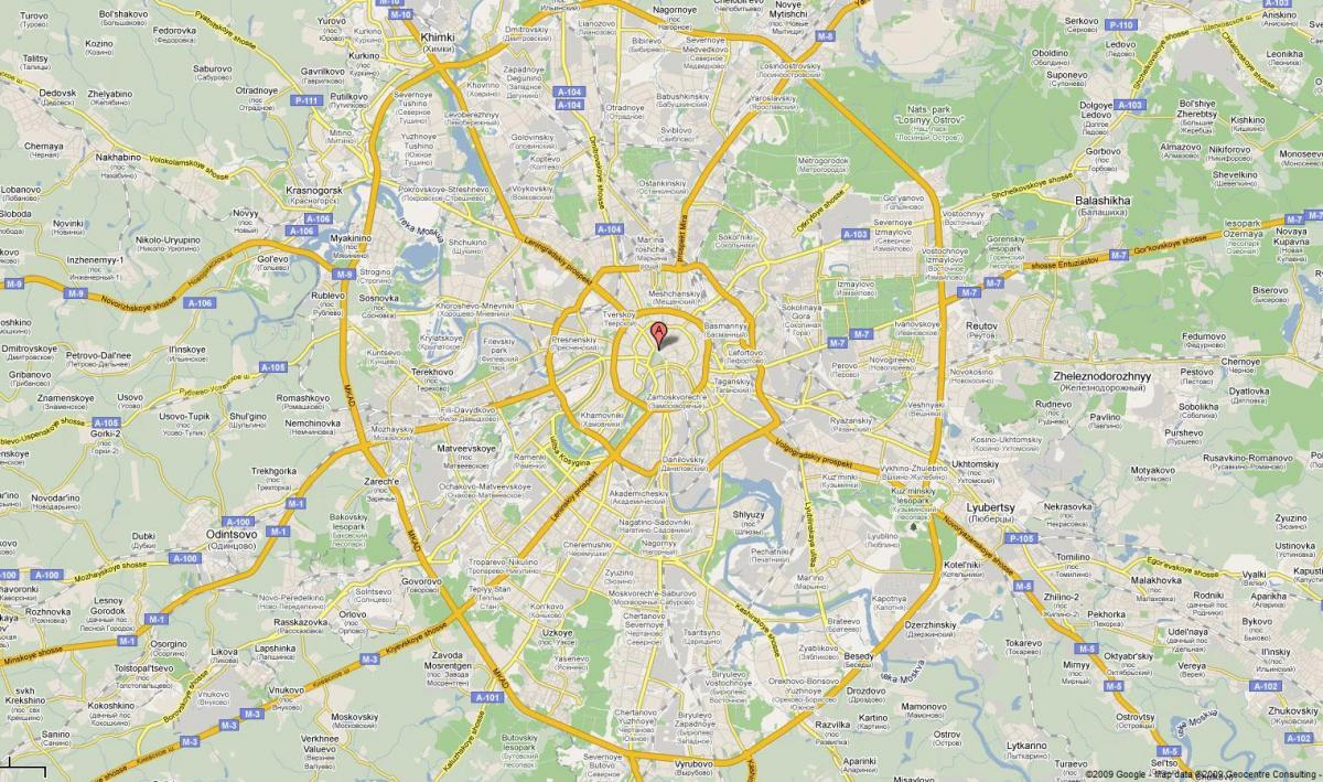 Moskva dálnice mapě