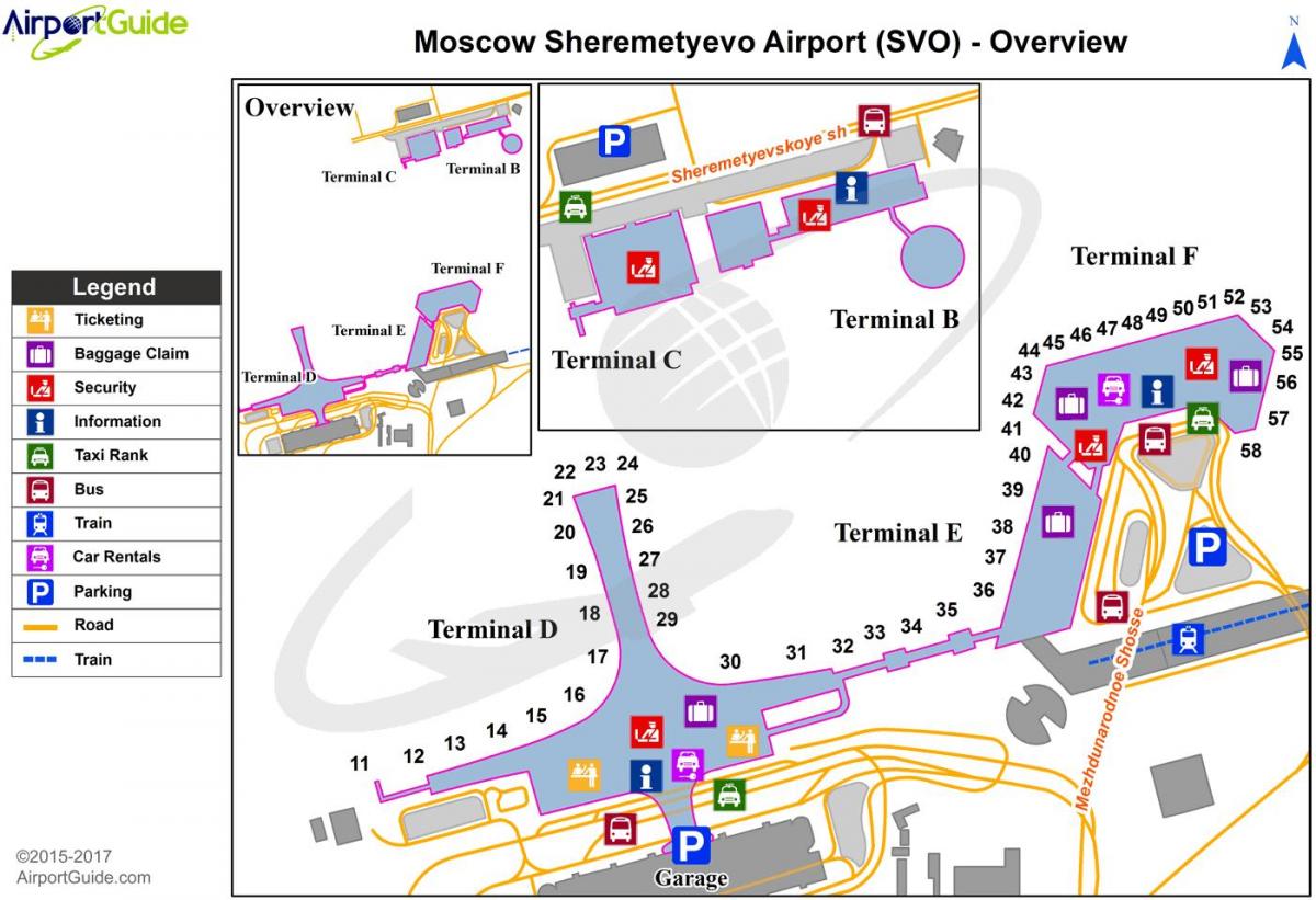 SVO terminálu mapě