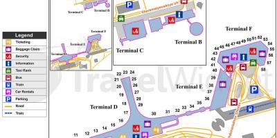 Moskevské letiště Šeremetěvo mapě
