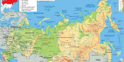 Rusko Moskva mapě