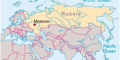 Moskva na mapě Ruska