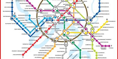 Tube map Moskvě