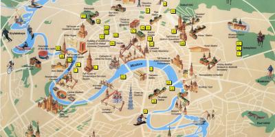 Moskva turistické atrakce mapa