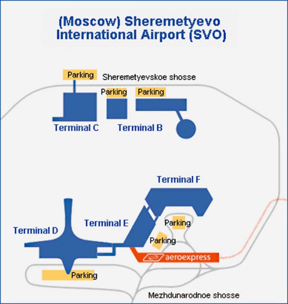 Mapu terminálu šeremetěvo