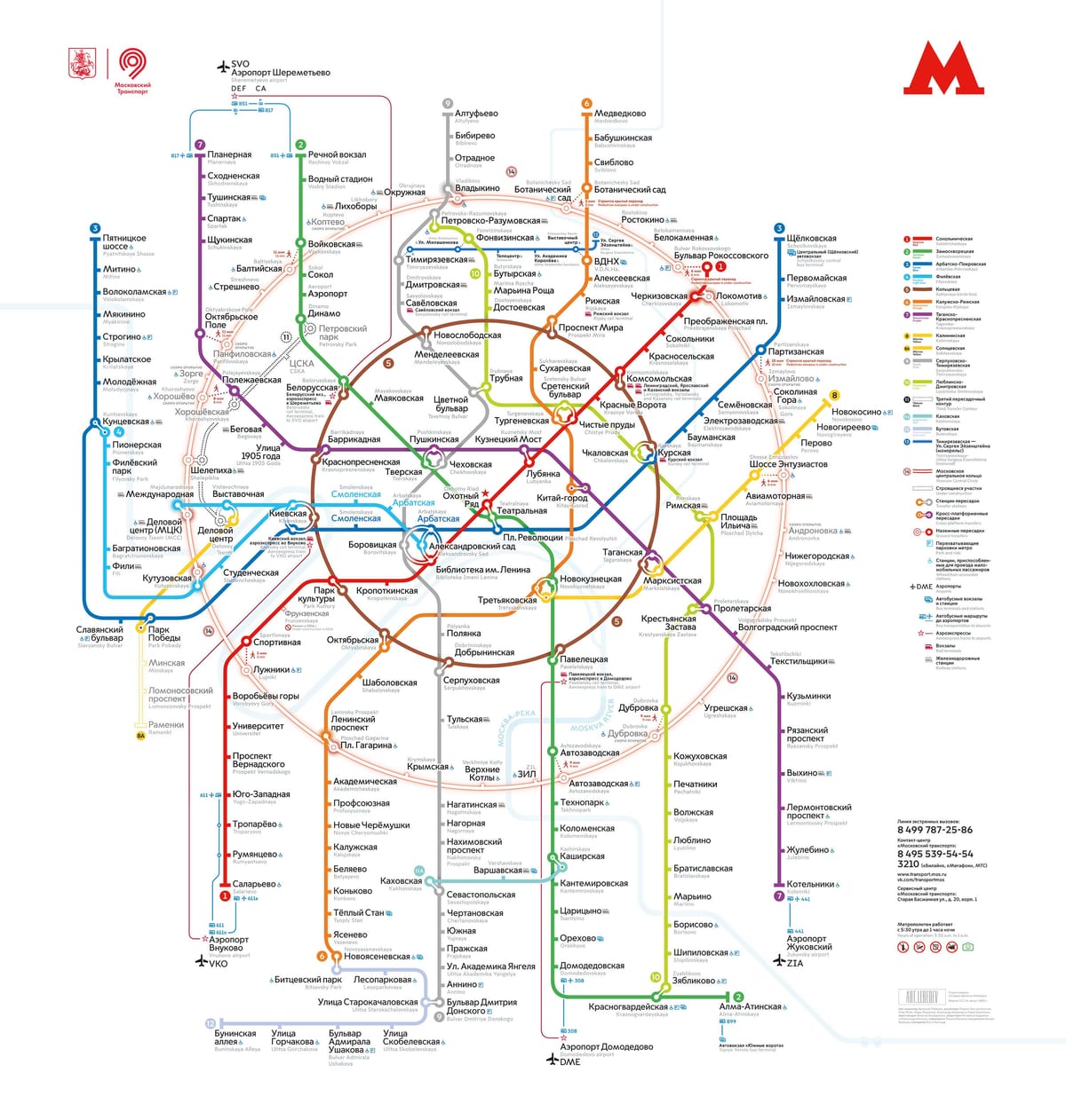 mapa Moskevského metra