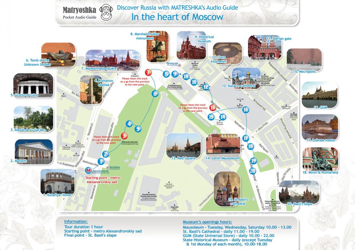 Moskva cestovní mapa