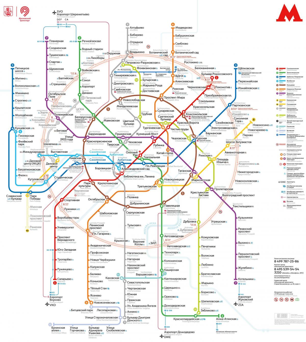 Moskva dopravní mapa
