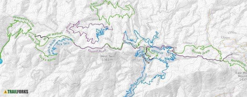 mapa Moskvy horské stezce