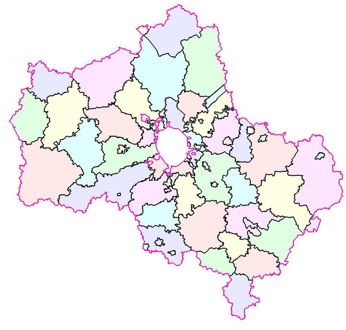 Moskva regionu mapě