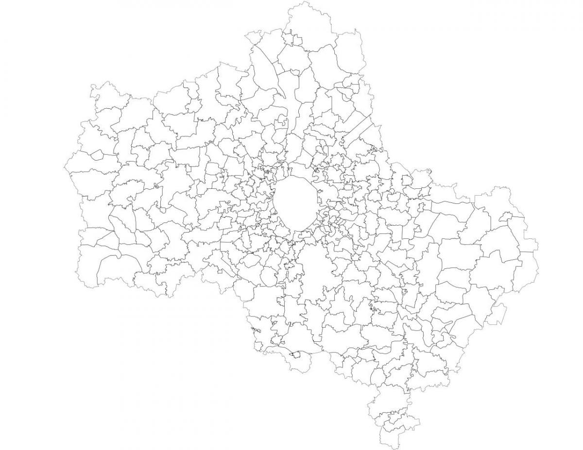Moskva obcí mapě