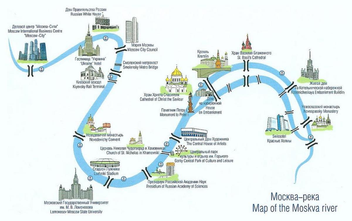 Moskva river mapě