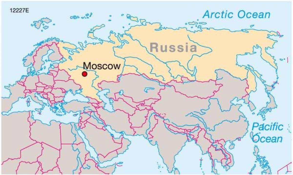 Moskva na mapě Ruska