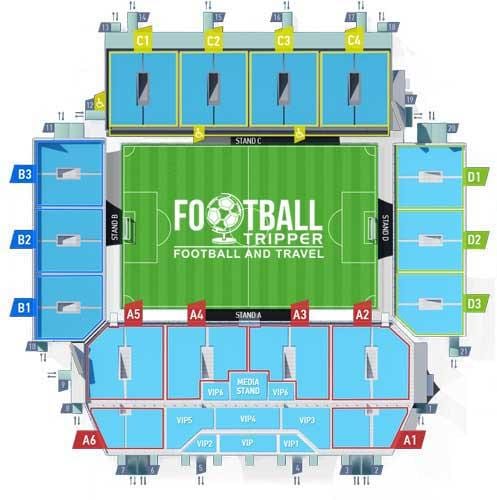 mapa Moskva stadionu