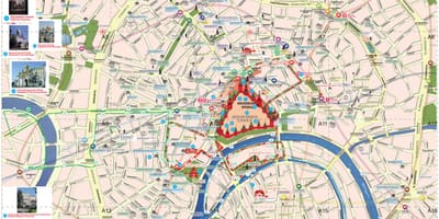 Moskva hop on hop off autobusové trasy mapě