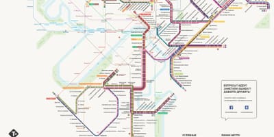 Mapa Moskvy tramvají