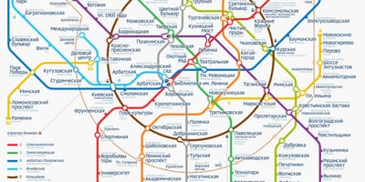 Metro v Moskvě mapě