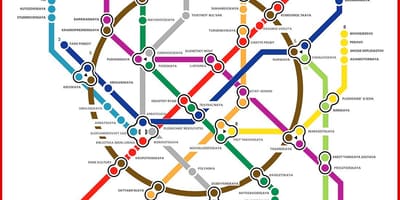 Moskevské metro mapa v ruštině