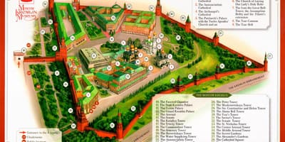 Kreml Moskva mapě