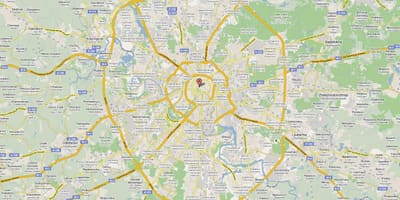 Moskva dálnice mapě