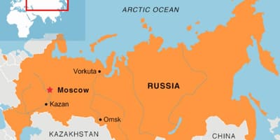 Moskva polohu na mapě