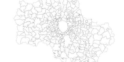 Moskva obcí mapě
