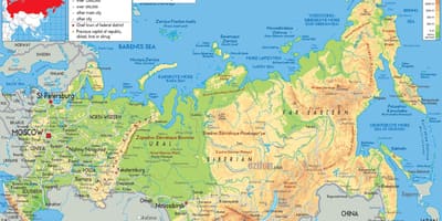 Rusko Moskva mapě