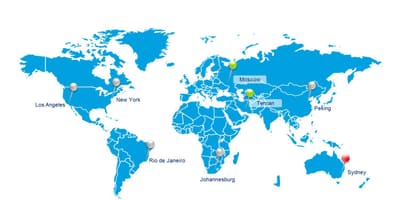 Moskva Rusko na mapě světa